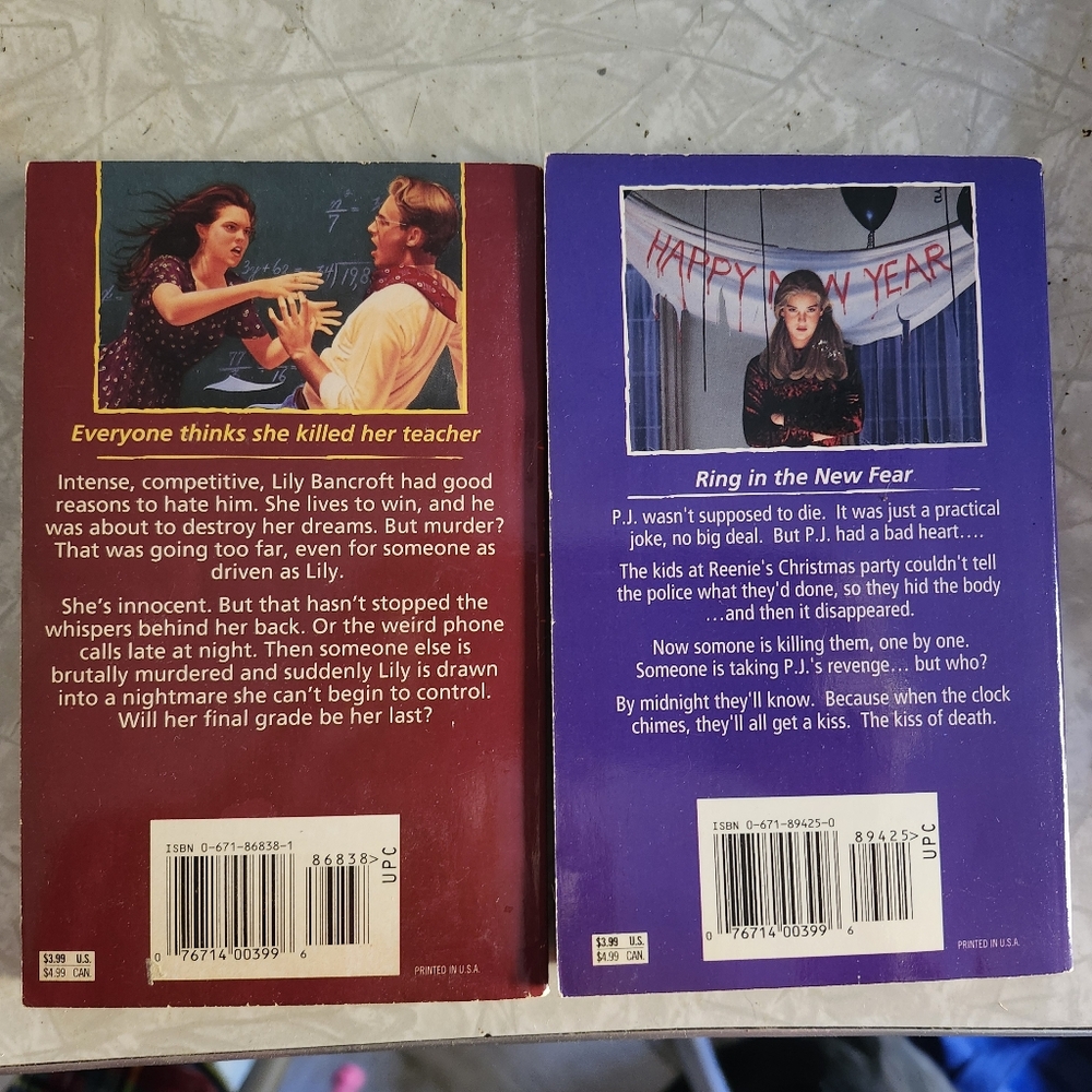 R.L Stine Final Grade & New Year's Party New Old Stock - Picture 4 of 6